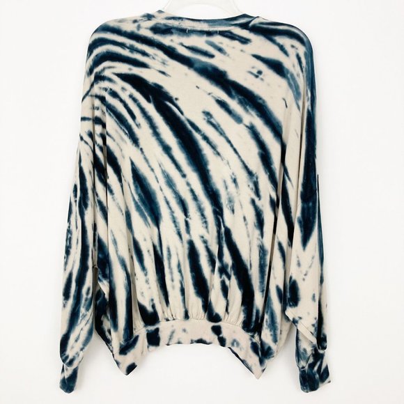 Young Fabulous & Broke Juliette Tie Dye Oversized Sweatshirt Size M Blue Safari - Picture 2 of 8